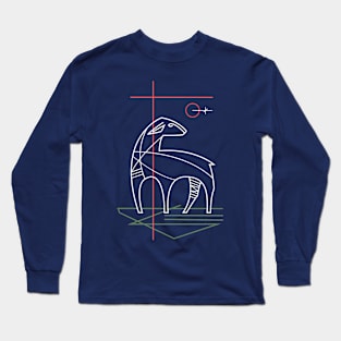 Lamb of God symbol illustration Long Sleeve T-Shirt